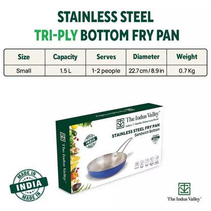 Buy Stainless Frypan Online at Best Prices in India – The Indus Valley