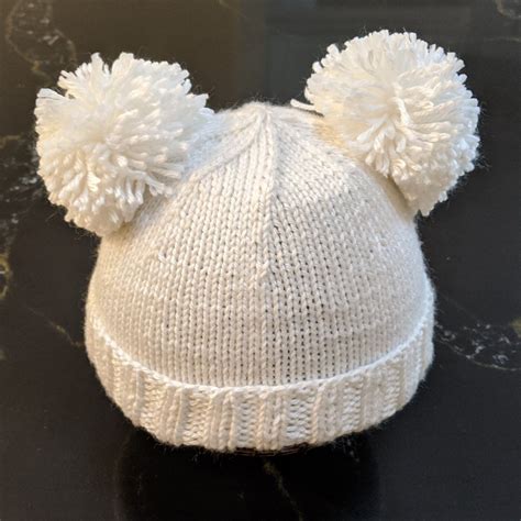 Knit Bear Hat with Pom-Pom Ears — Knit Paint Sew | Baby hats knitting ...