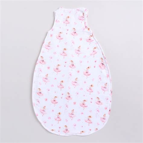 Organic Baby Muslin Sleeping Bag-Ballerina