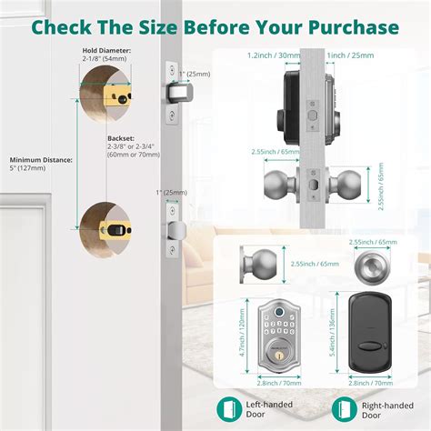 AkaGear DS10 Keyless Entry Door Lock with Door Knob, India | Ubuy