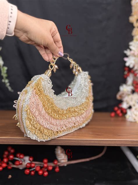 Cut dana Moon Shap Bag - Gold, Silver, Rose Gold Mix – colorsandbraids