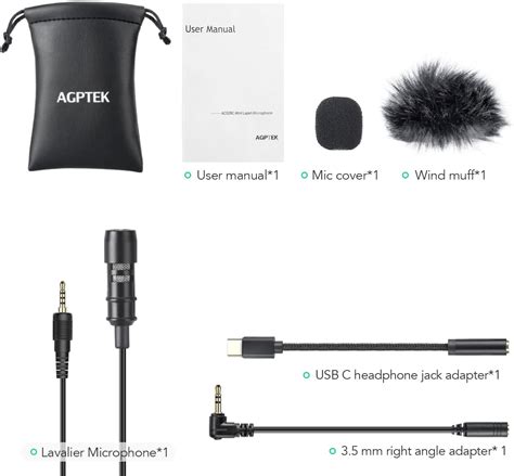 AGPTEK Lavalier Microphone, Clip-on Lapel India | Ubuy