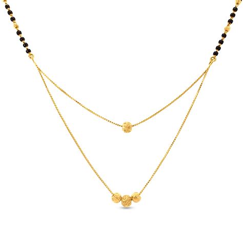 Kavya 22K Gold Layered Mangalsutra with Hanging Golden Balls ...