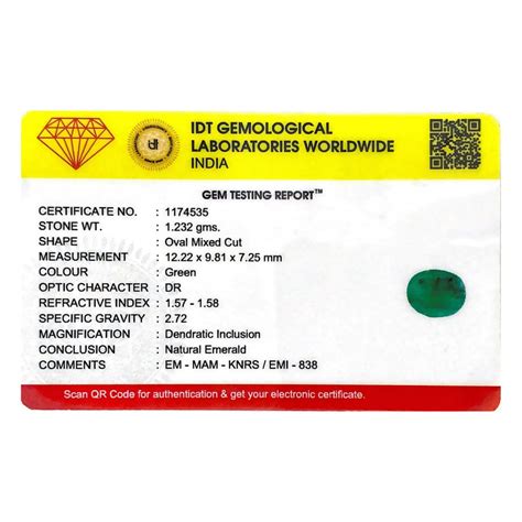 Zambian Emerald (Panna) - 6.16 Carat - Natural and Certified | Pramogh