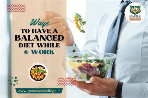 Ways to have a balanced diet while at work