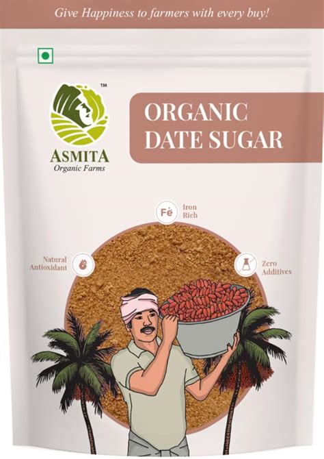 Asmita Organic Farms Date Sugar 500g | USDA Certified Natural Sweetener ...