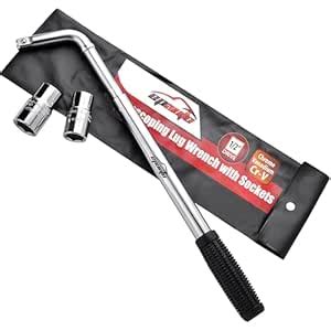 EPAuto Telescoping Lug Wrench, Wheel Wrench with CR-V Sockets (17/19 ...