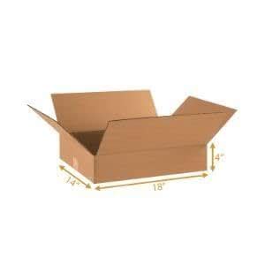 Flexi Box 3 Ply Single wall 18 x 14 x 4 Inch Count 50 Corrugated Brown ...