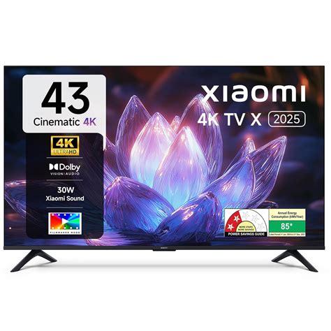 Xiaomi 108 cm (43 inch) X Ultra HD 4K Smart Google LED TV L43MB-AIN ...