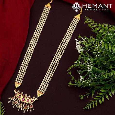 Traditional Maharashtrian Kolhapuri Rani Har Moti Puneri 5 Stone ...