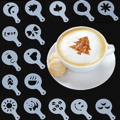 Okayji Creative Nice Coffee Stencil Coffee Template Strew Spray Art ...