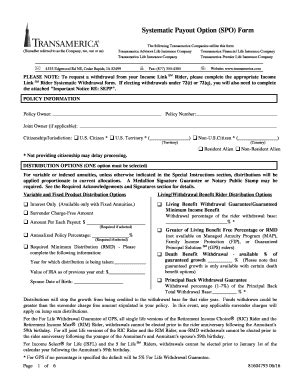 Systematic Payout Option Form - Blank Fillable Template | Fill Out ...