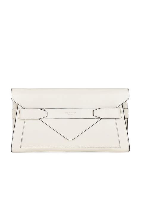 Rag & Bone Field Folio Clutch in Antique White | REVOLVE