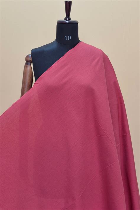 Carrot Red - Khadi Cotton Dyed Fabric
