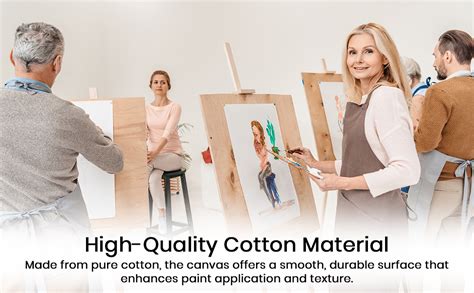 SKYHawk Cotton Medium Grain Stretched Canvas 20 x 30 (Set of 2) (White ...
