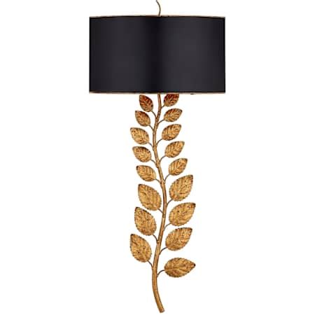 Currey and Company 5221 Birdwood 2 Light Wall Sconce with Satin Black ...