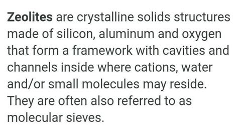 Write a note on zeolite..?? - Brainly.in