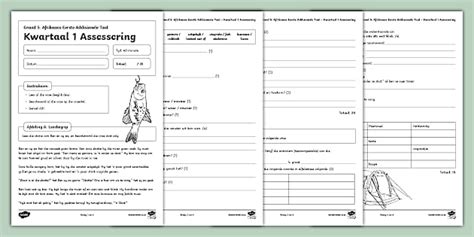 Grade 5 Afrikaans FAL - Term 1 - Assessment (CAPS Aligned)