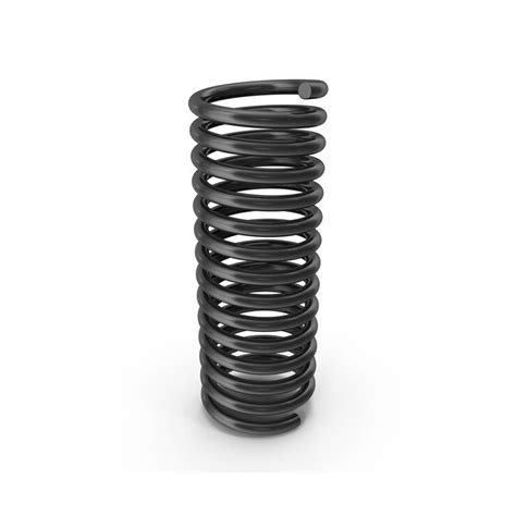 Black industrial compression spring | Premium PSD