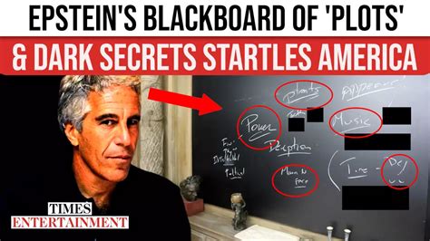 Epstein's blackboard of 'plots,' 'power,' and 'deception' exposed