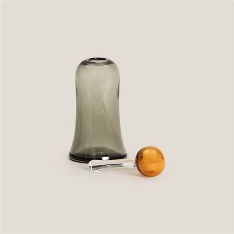 Bell Grey & Amber Glass Decor Jar – Address Home