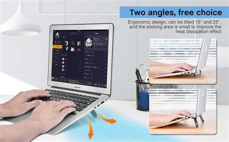 LOKO® Premium Metal Folding Portable Laptop Stand Non-Slip Base ...