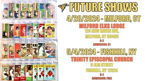 Upcoming Baseball Card Shows I will be setting up at! : r/baseballcards ...