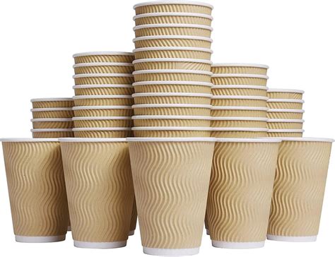 Luckypack Hot Paper Cups_12 oz Disposable Insulated Corrugated India | Ubuy