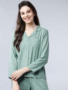 Tokyo Talkies Women Printed Multicolor Shirt & Pyjama set Price in ...
