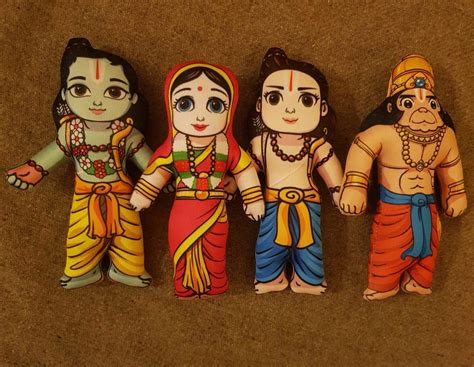 Buy Tringrahi Sita Ram Laxman Hanuman- Soft Toys Online at Low Prices ...