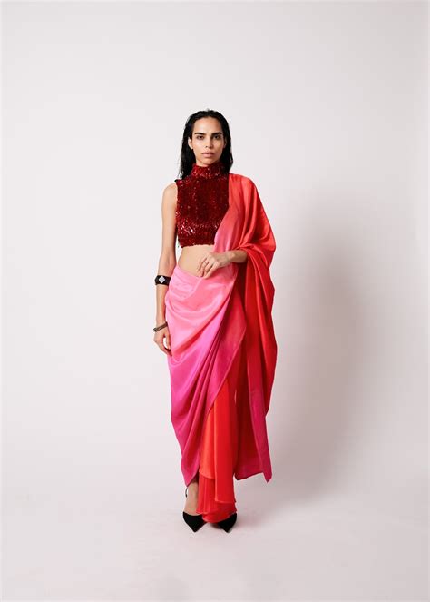 Tasha Top with Ombré Masai Godet Sari – 431-88