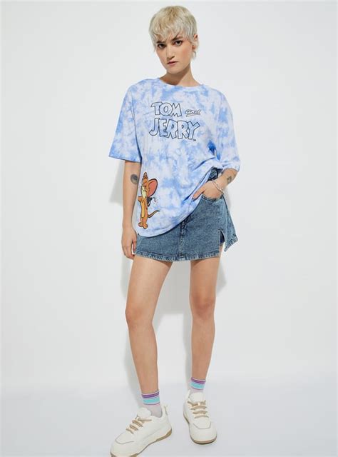 Buy URB_N Women Tom & Jerry Print Oversized T-shirt Online at just Rs ...