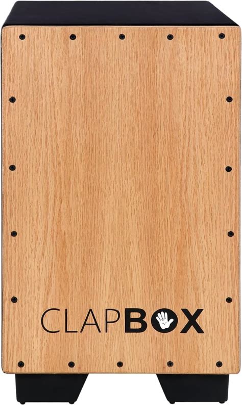 Clapbox Cajon CB11 -Black, Oak (H:50 W:30 L:30) - 3 Internal Snares ...