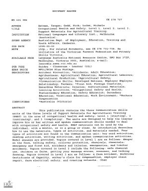 Fillable Online Occupational Health and Safety. Level 1. Level 2. Level ...