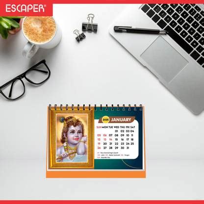 SADAFAL Lord Krishna Desk Calendar 2025 - Divine Success Quotes 2025 ...
