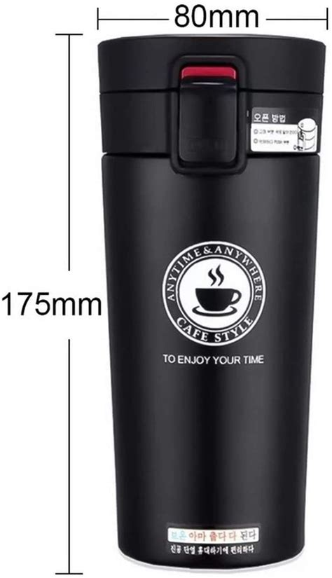 380ml Stainless Steel Insulated Coffee Mug with Smart Display - Leak ...