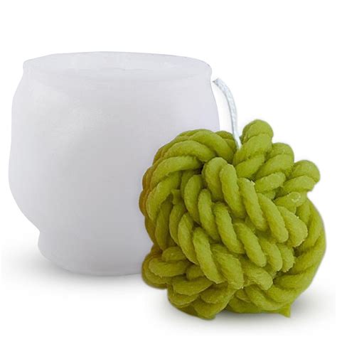 3D Knot Rope Yarn Wool Silicone Mold Candle Making Mould Resin Molds H ...