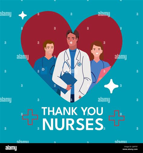 Thank lettering nurses Stock Vector Images - Alamy