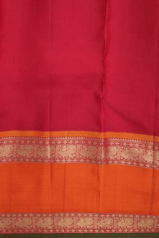 Paisley Zari Motifs Dark Green Kanchipuram Silk Saree – Sundari Silks