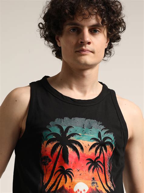 Tropical Beach Sleeveless T-Shirt – Bushirt