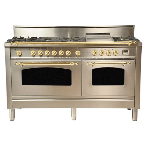 Hallman 60-in 8 Burners 3.55-cu ft / 2.45-cu ft Convection Oven ...
