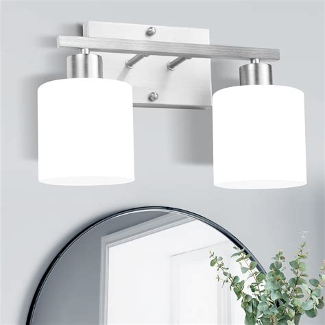 SILAMPDI Bathroom Lighting Fixtures Over Mirror Brushed Nickel, Modern ...