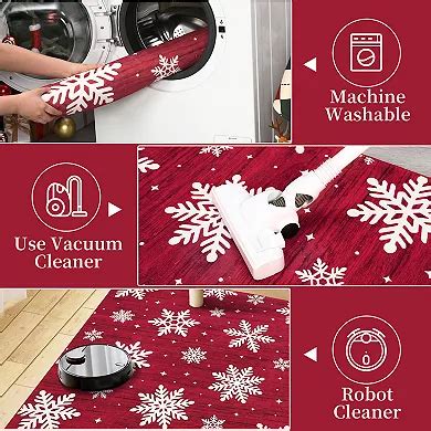Garvee Christmas Area Rug Machine Washable Non Slip Rugs for Living ...