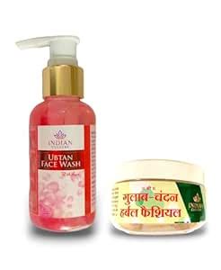 Indian Culture Complete Skin Transformation Combo: Ubtan Rose Face Wash ...