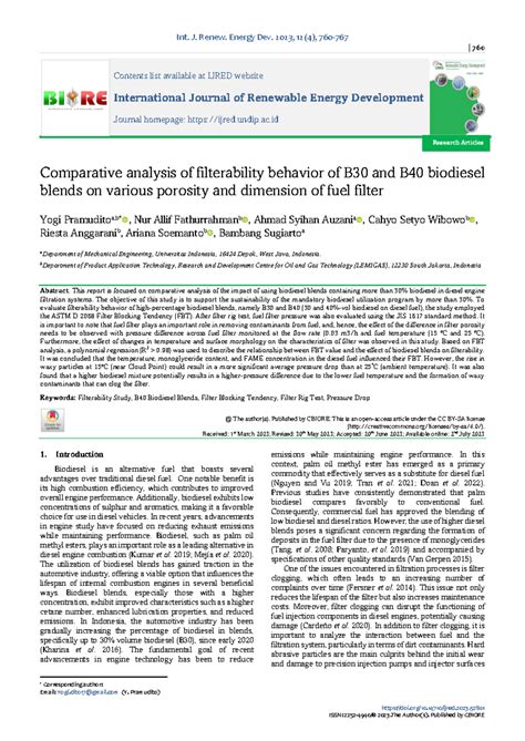 Comparative Study on FBT of B30 and B40 Biodiesel Blends - Studocu