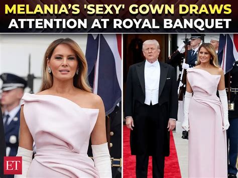 Melania Trump stuns in strapless pink gown at white-tie dinner; trolled ...