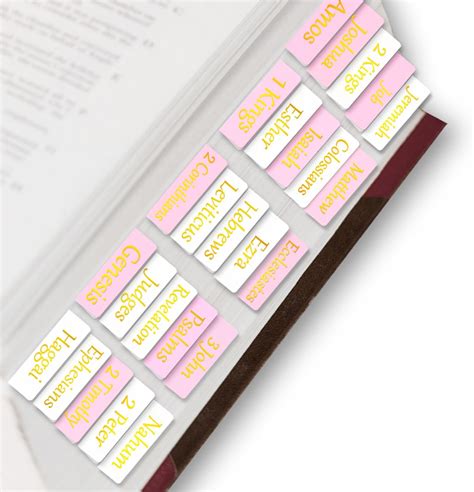 Starboling Bible Tabs,Pink Reposition Laminated Bible India | Ubuy