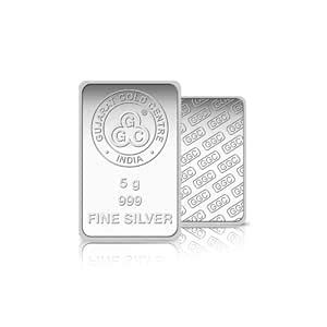 GGC Gujarat Gold Centre 24k (999) Silver 5 Gram Silver Mint Bar ...