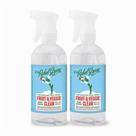 Rebel Green Fruit & Veggie Wash - Natural Produce Wash - Plant-Based ...