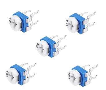 100 Ohm Trimpot Potentiometer Single Turn RM-065 - Through Hole - Pack ...